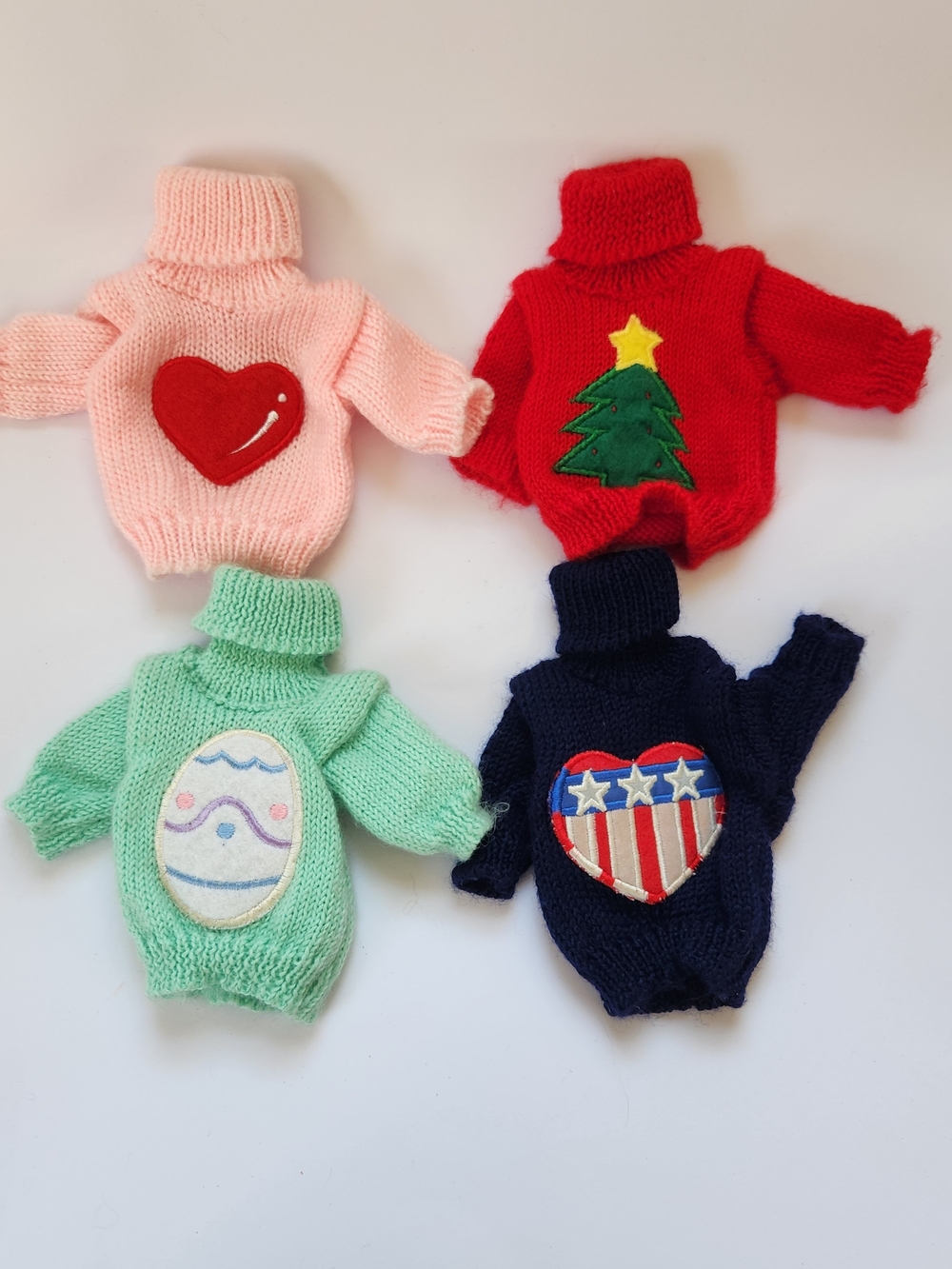 Doll Barbie Bear Sweaters Seasons Christmas 4th Of July Easter Valentine Vtg